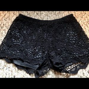 Lace Black Shorts